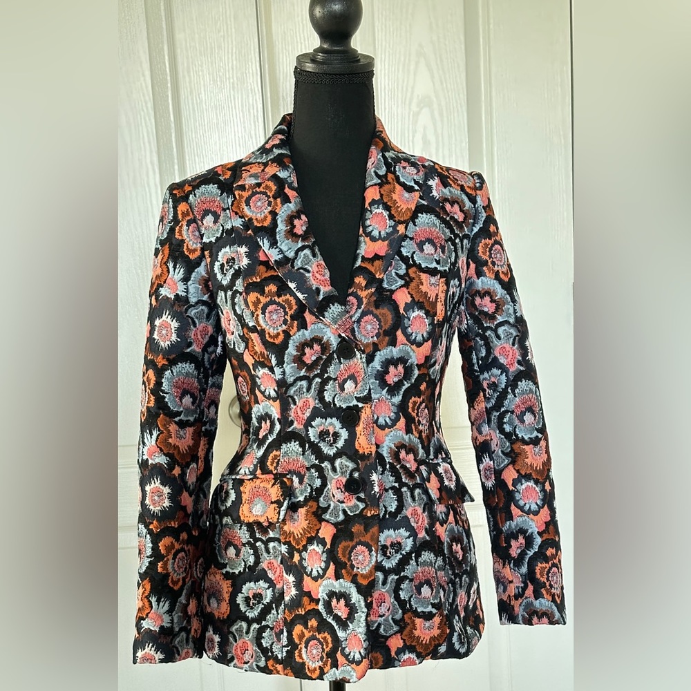 New Theory - Floral Jacquard Blazer